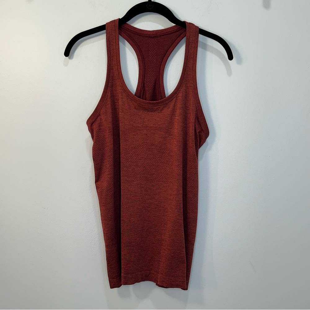 Like New! Swiftly 2.0 Tank Slate Maroon Deep Red Brown Racerback Lululemon 8 Hip